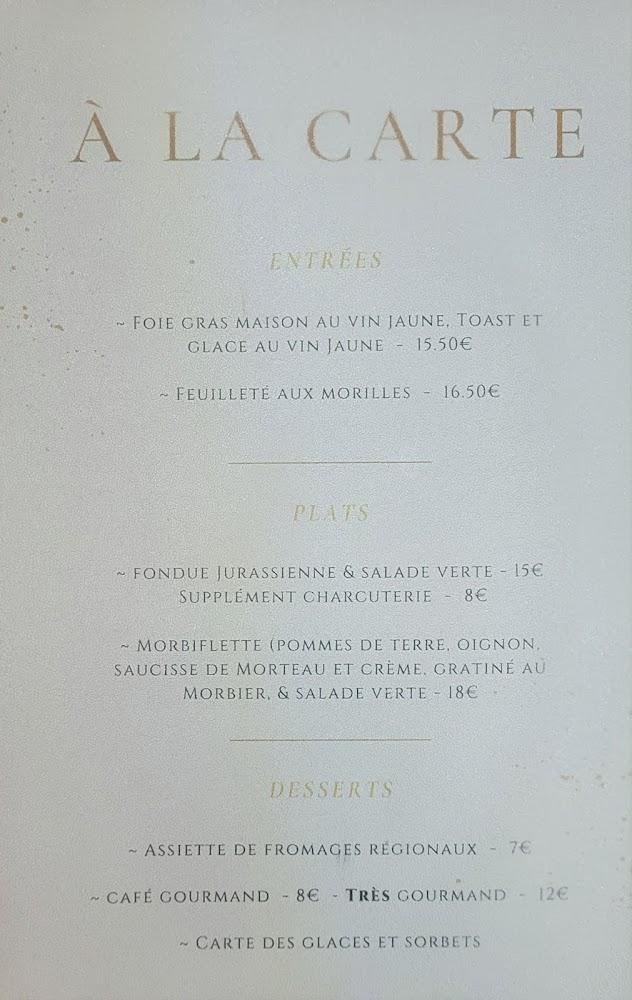 Auberge Jurassienne - Menu Image 2